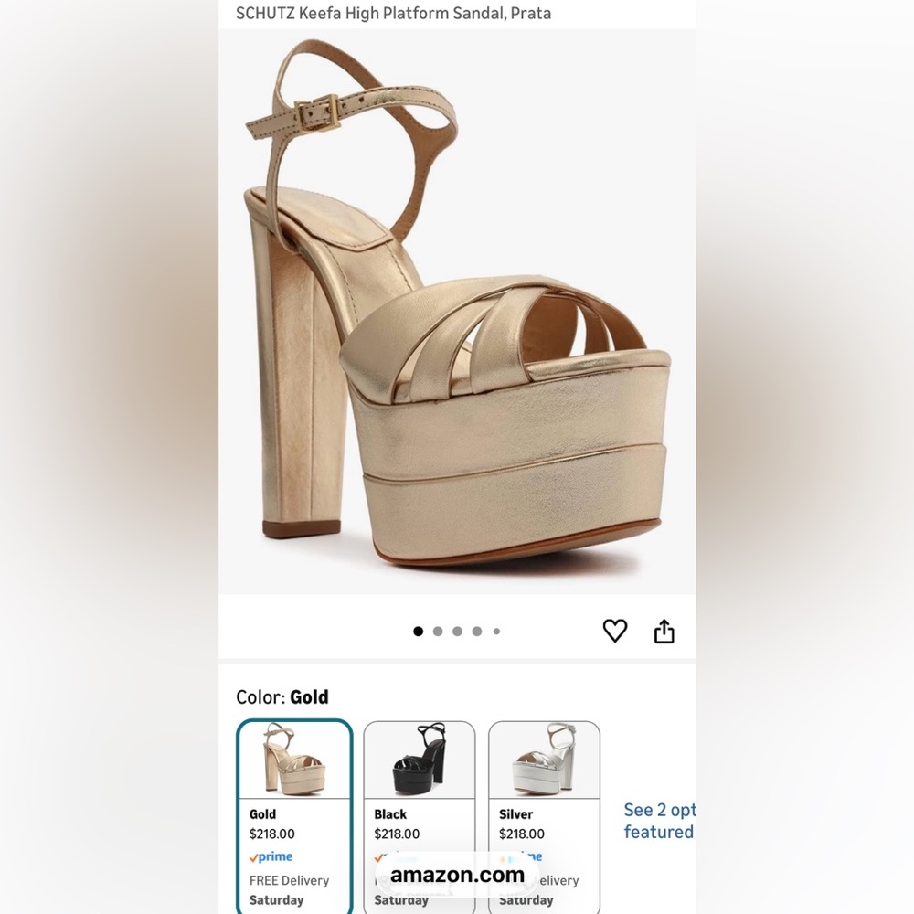 Schutz Elegant Tan Platform Sandals size 9 NWOB - Picture 6 of 6